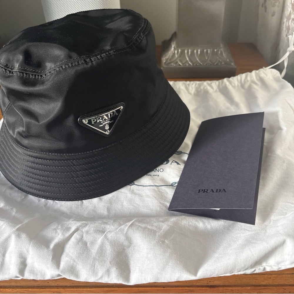 Prada Black Bucket Hat